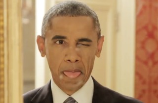 Obama making a face