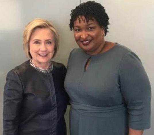 Stacey Abrams and Hillary Clinton
